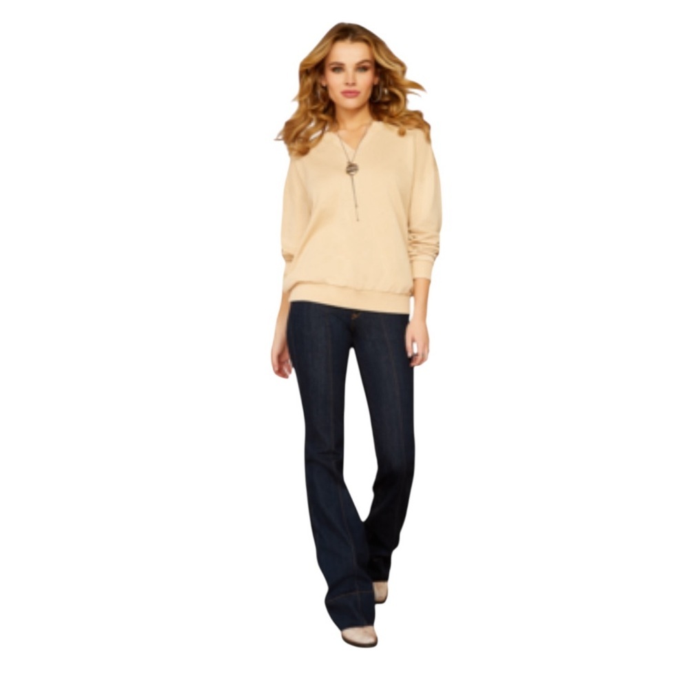 ARIAT WOMENS UNWIND
SWEATSHIRT TANNIN Beige Top sweater sz M - Picture 5 of 13